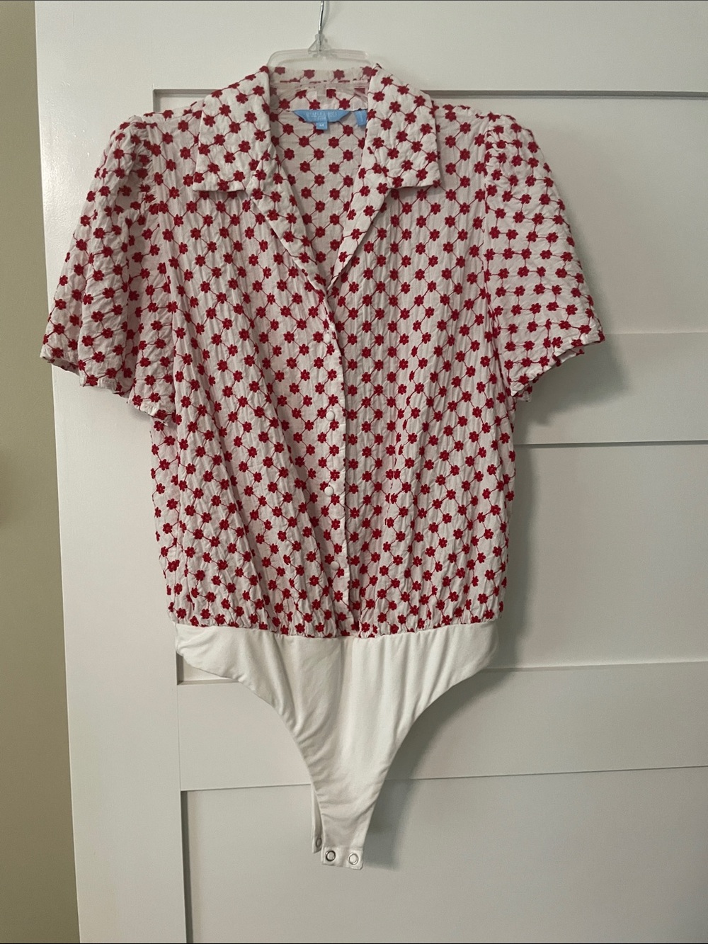 Draper James RSVP Red Floral Bodysuit